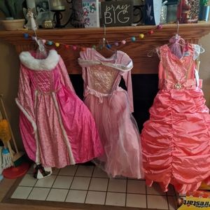 3 Princess dresses for play dress-up